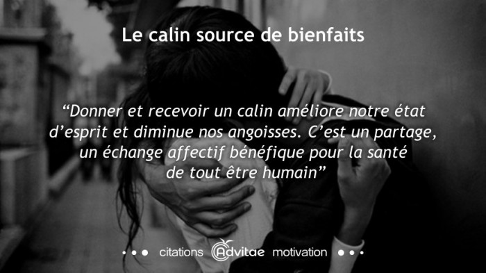 Un calin contribue � am�liorer la sant� d'esprit et � diminuer les angoisses