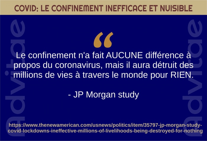 Covid: Le confinement s'est r�v�l� inefficace contre le coronavirus, mais a d�truit des millions de vies � travers le monde pour rien