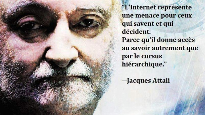 L'internet repr�sente une menace pour ceux qui savent et qui d�cident, car il permet � tous de d�couvrir la v�rit�