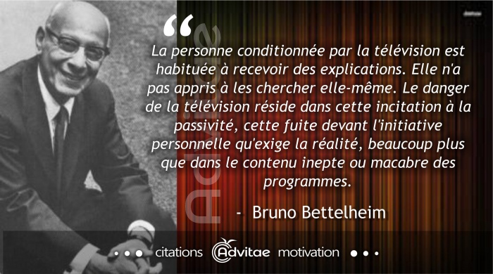 La personne conditionn�e par la t�l�vision est habitu�e � recevoir des explications et perd sa capacit� � r�fl�chir