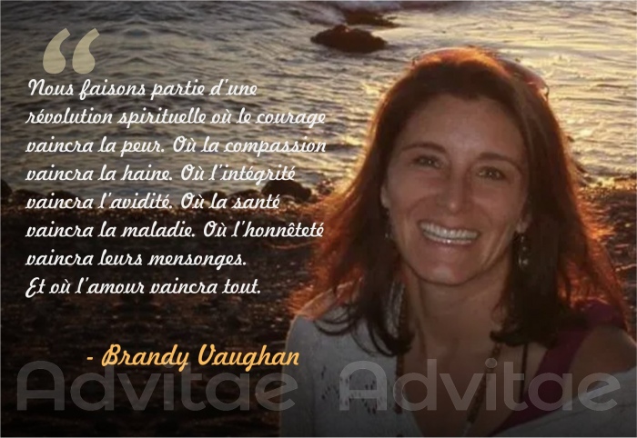 B. Vaughan: Nous faisons partie dune r�volution spirituelle o� le courage vaincra la peur et o� lamour vaincra tout