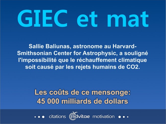 Le r�chauffement climatique ne peut pas avoir �t� caus� par le CO2 d'origine humaine