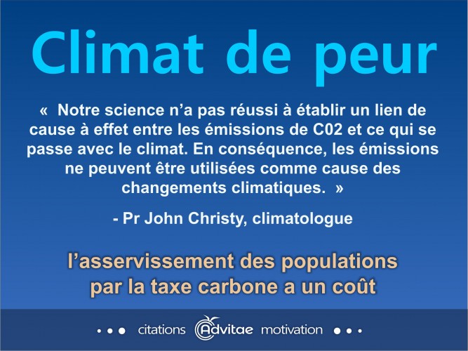 Notre science na pas r�ussi � �tablir un lien entre les �missions de C02 et le climat