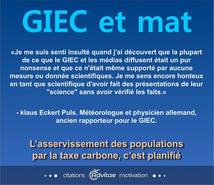 Climat: Les affirmations du GIEC et des m�dias est un pur nonsense sans fondement scientifique