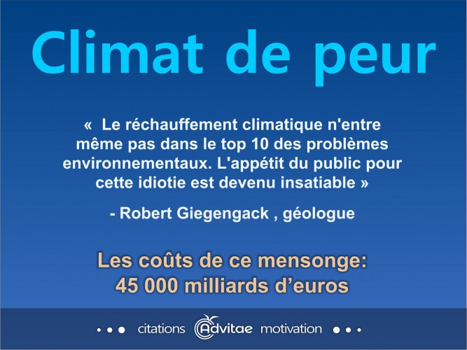 Climat: L'app�tit du public pour cette idiotie est devenu insatiable