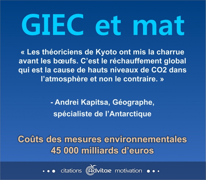 Climat: Cest le r�chauffement global qui est la cause de hauts niveaux de CO2 et non le contraire