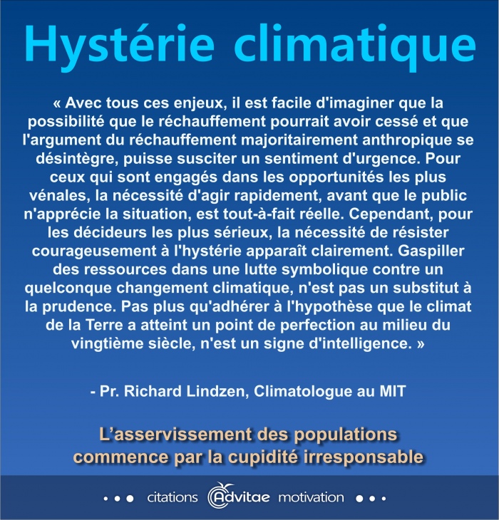 Climat: Pour les opportunistes cupides, la n�cessit� d'agir rapidement avant que le public ne se r�veille, est tout-�-fait r�elle