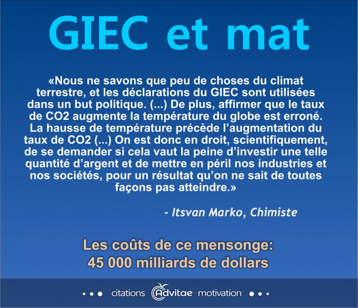 Climat: affirmer que le taux de CO2 augmente la temp�rature du globe est erron�