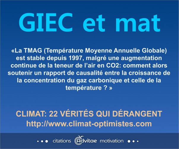 Climat: Les temp�rature globales sont stables depuis 1997 malgr� le CO2 qui augmente