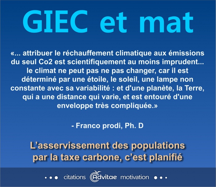 Attribuer le r�chauffement climatique aux �missions du seul CO2 est scientifiquement imprudent
