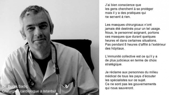 Masque: Nous ne portons le masque que dans des situations sp�cifiques. L'iimunit� collective est ce qui est le plus judicieux