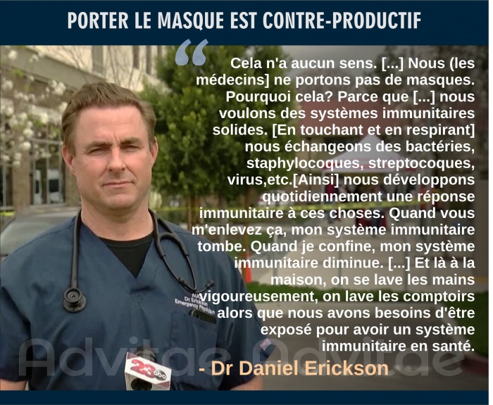 Covid: Nous les m�decins ne portons pas de masques parce que nous voulons un syst�me immunitaire solide 