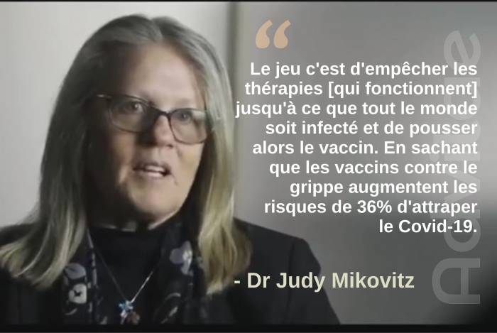 Le jeu c'est d'emp�cher les th�rapies qui fonctionnent jusqu'� ce que tout le monde soit infect� et de pousser alors le vaccin