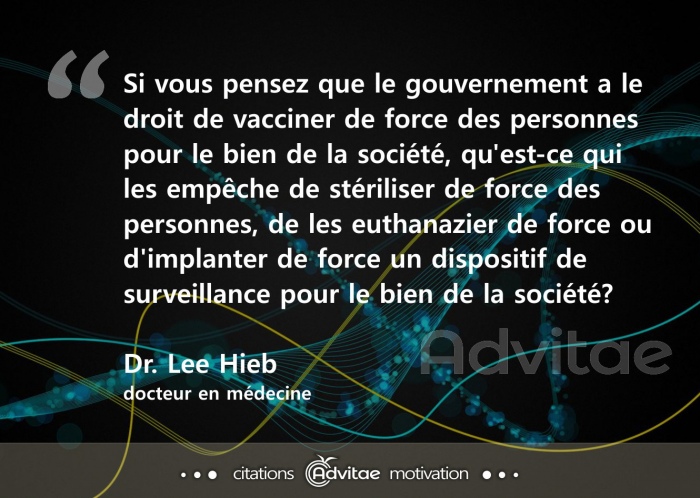 Si le gouvernement peut vacciner de force, rien ne les emp�che de st�riliser ou d'euthanasier 