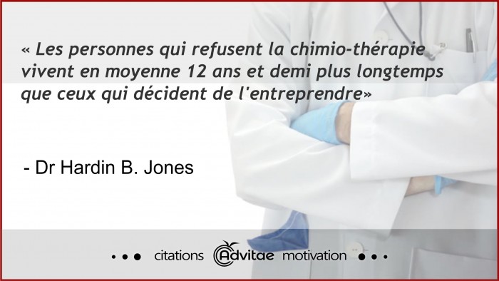 Les personnes qui refusent la chimio-th�rapie vivent en moyenne 12 ans et demi plus longtemps