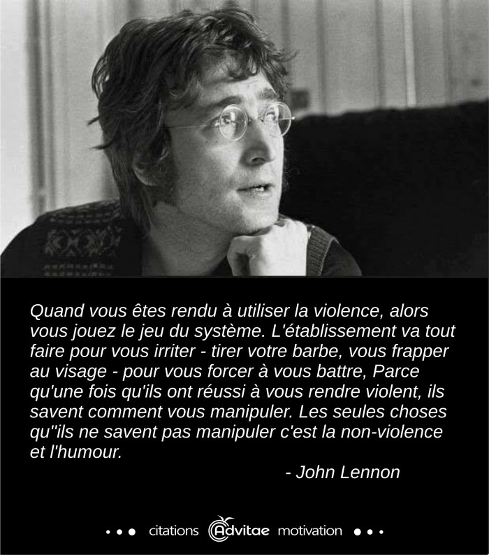 Utiliser la violence c'est jouer le jeu du syst�me et se rendre manipulable