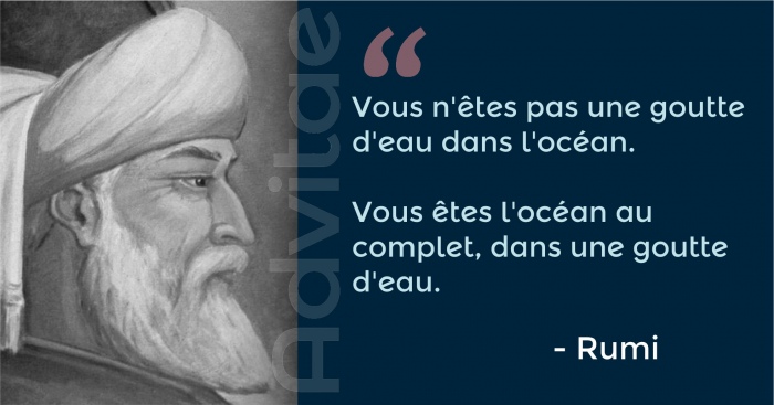 Vous n'�tes pas une goutte d'eau dans l'oc�an. Vous �tes l'oc�an au complet, dans une goutte d'eau.