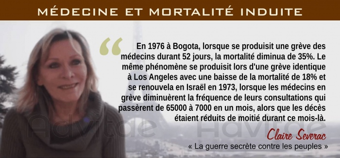 Severac : Lorsque se produit une gr�ve des m�decins, la mortalit� chute drastiquement. La guerre secr�te contre les peuples.