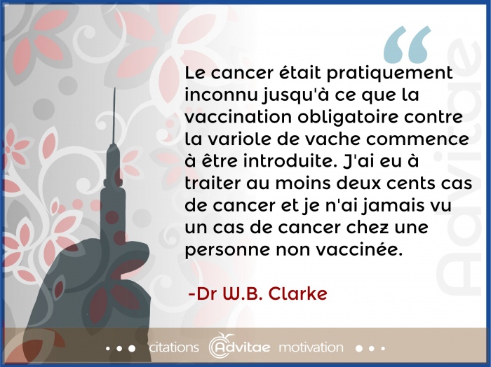 Le cancer �tait pratiquement inconnu avant la vaccination contre la variole de vache