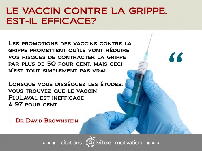Le vaccin contre le grippe est inefficace � 97%