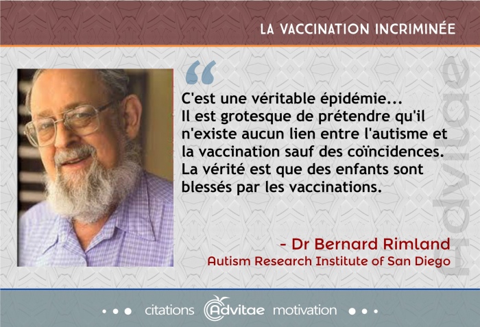  Il est grotesque de pr�tendre qu'il n'existe aucun lien entre l'autisme et la vaccination sauf des coincidences