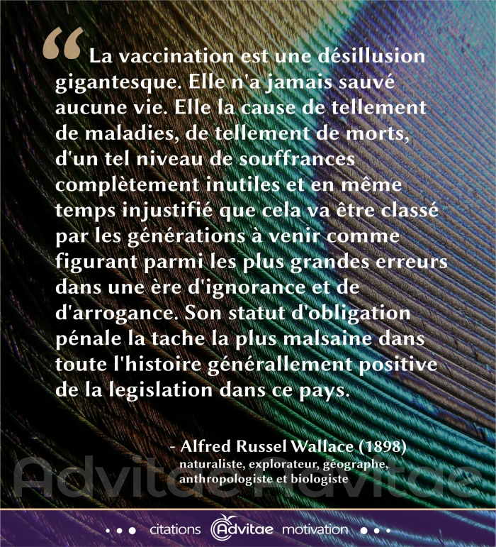 La vaccination est une d�sillusion gigantesque qui n'a jamais sauv� de vie mais qui a cr�� maladie, mort et souffrances