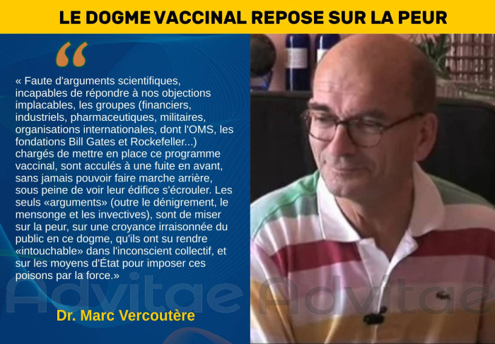 VERCOUTERE: Le dogme vaccinal mise sur la peur des maladies pour s'imposer comme une idéologie intouchable dans l'esprit des gens