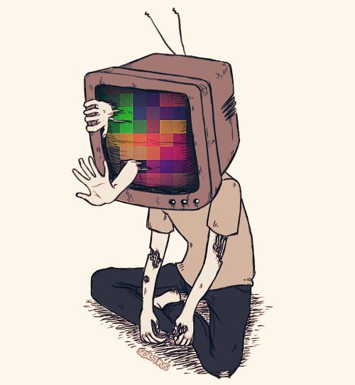 Image t�te dans la t�l�vision comme syst�me d'endoctrinement